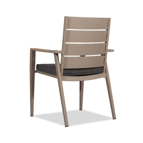 Midcentury outdoor Aluminum dining chair Taupe Keto