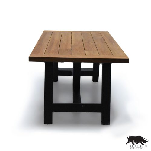 Outdoor-teakwood-metal-beam-dining-table