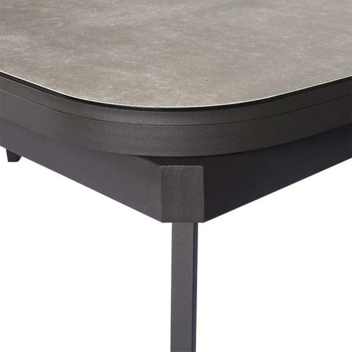 Outdoor metal ceramic dining table