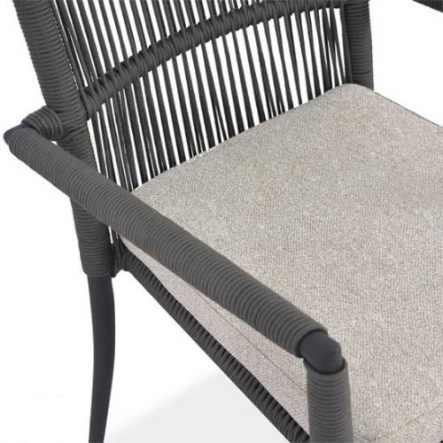 Aluminum rope outdoor dining chair