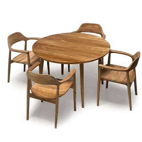 Teak-Outdoor-Round-table-dining-set-Lara-Lara-