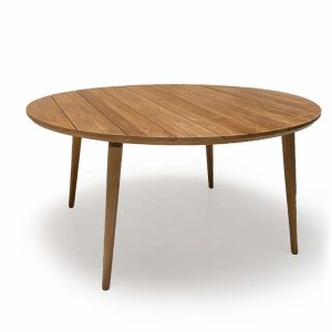 Outdoor teak round dining table
